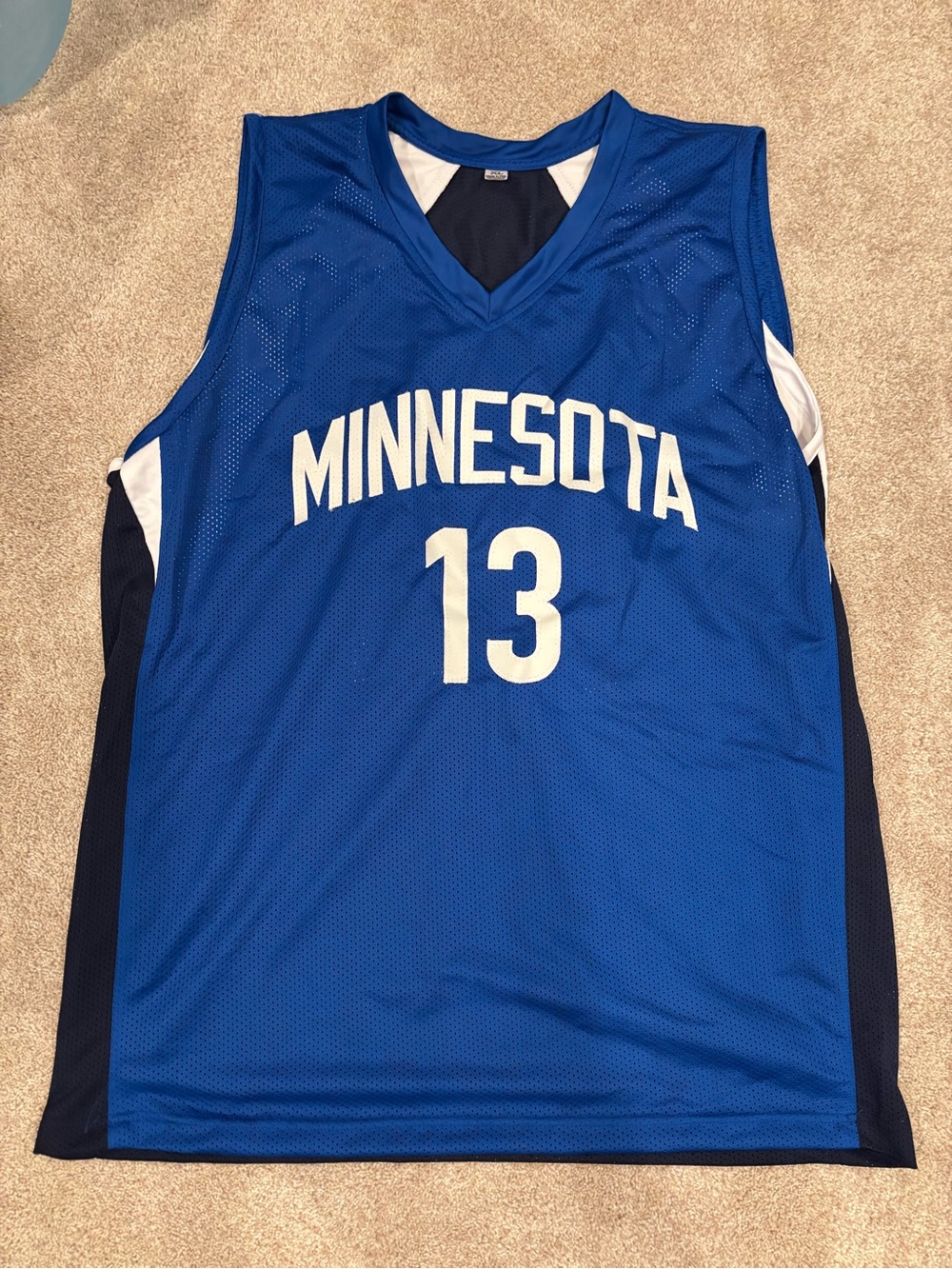 Minnesota Blue Basketball Jersey - Number 13